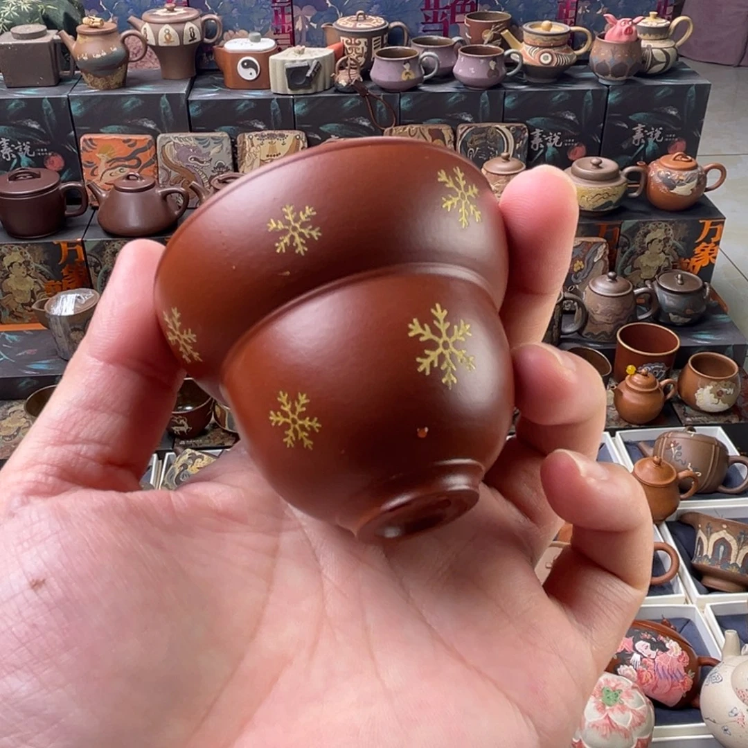茶壶紫砂?*专拍葫芦洒金杯子