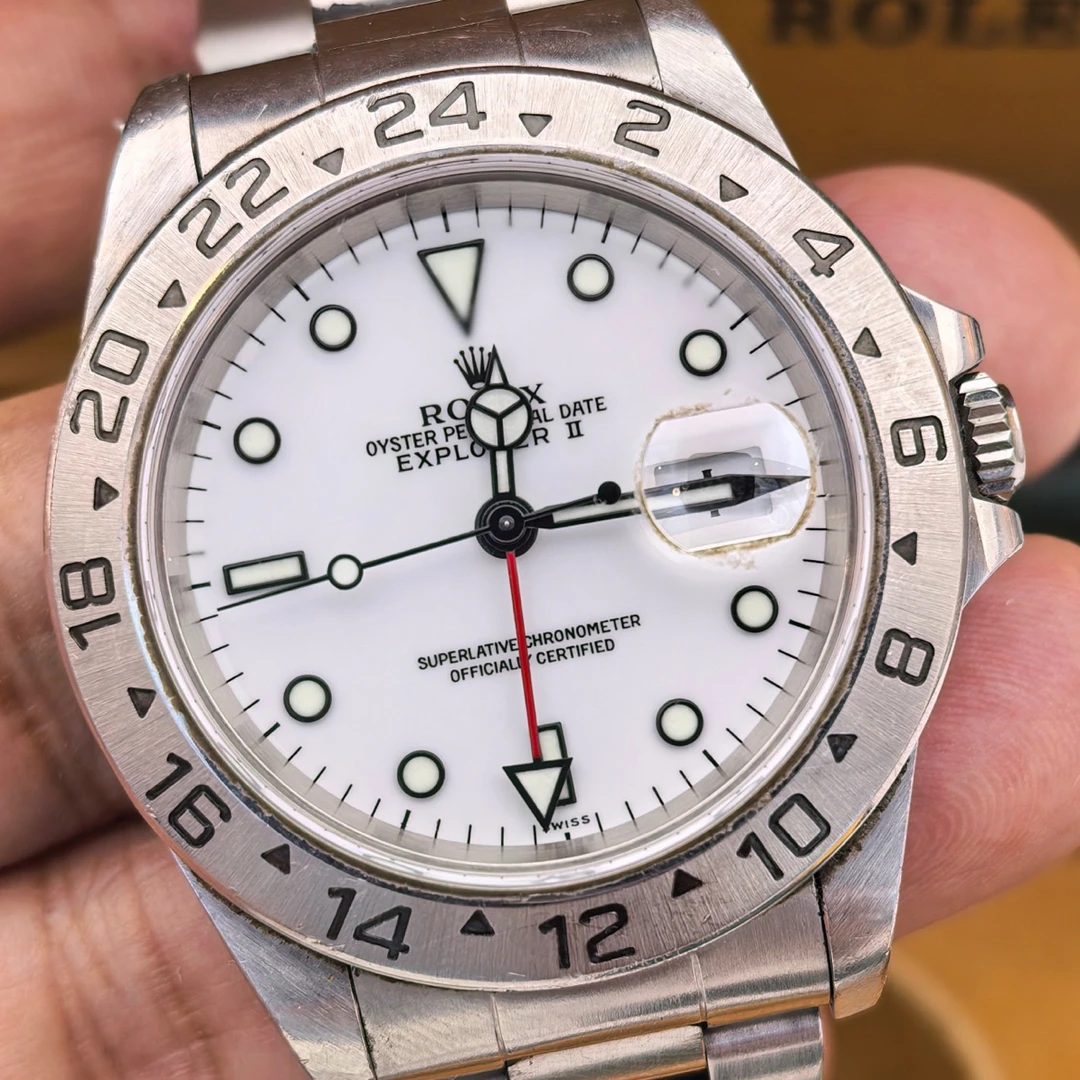 99新 Rolex/劳力士 16570探险者二代男士自动机械白盘GMT橙针42mm