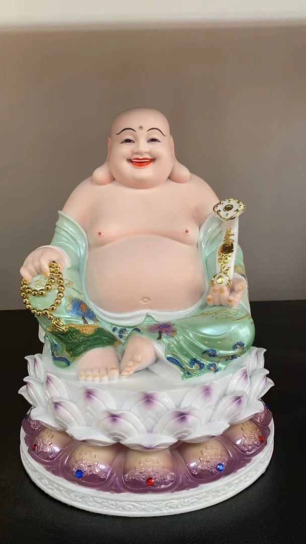 12寸仿瓷彩绘弥勒佛