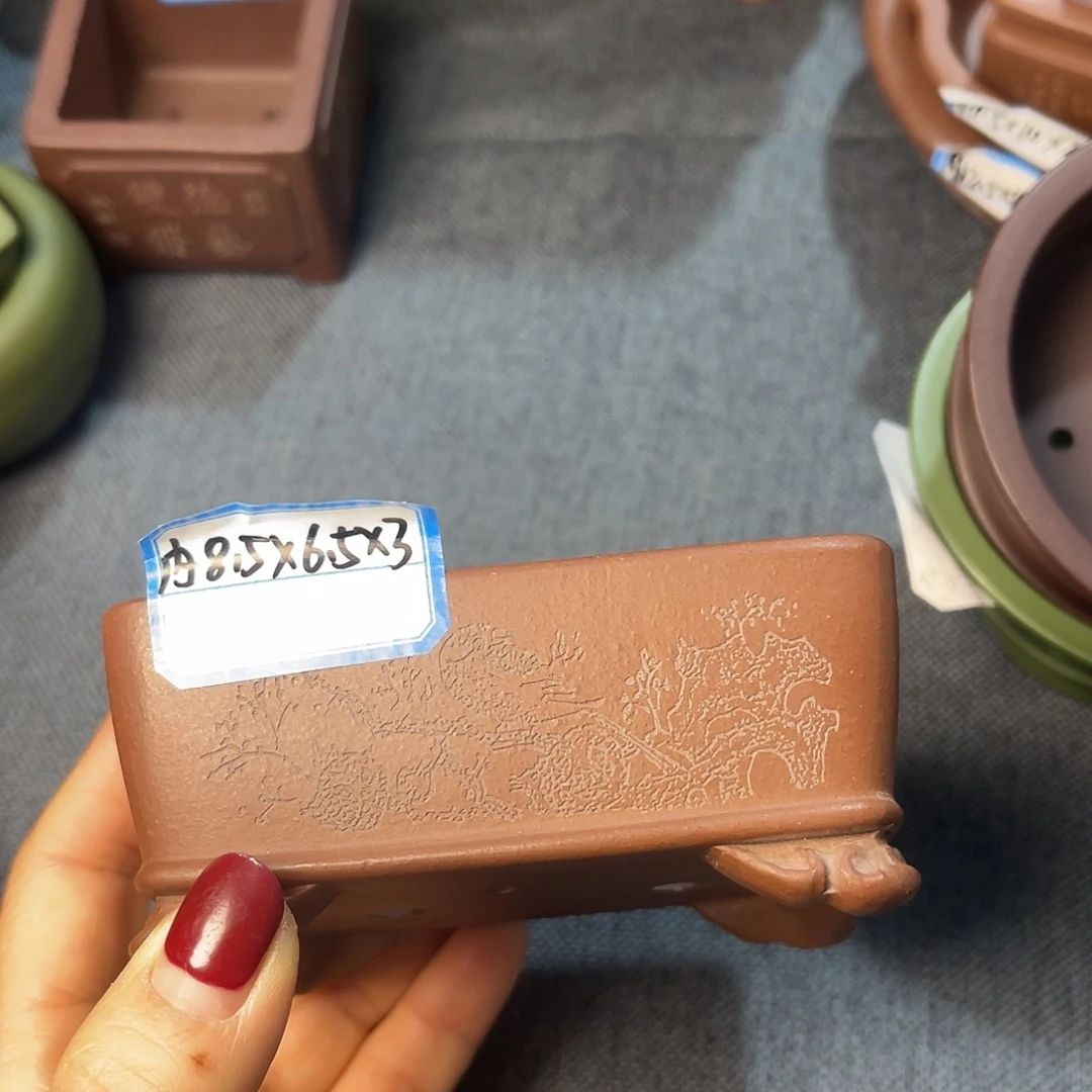 精选紫砂长方马槽盆