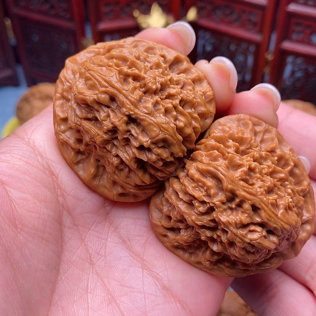 掐***算把件文玩核桃三角疆45加全品