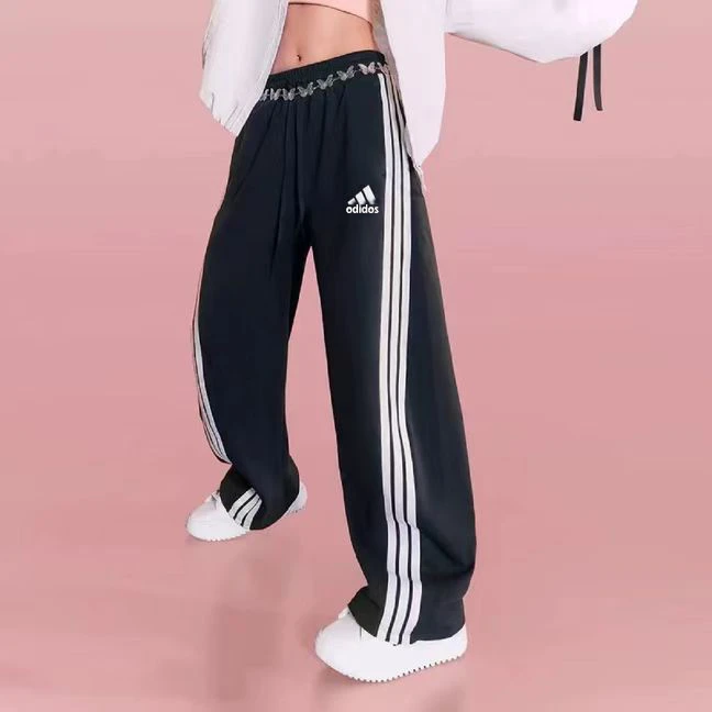 夏季新款男女同款亲子装速干扭扭裤直筒裤7697