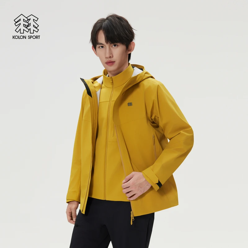 KOLON SPORT可隆冲锋衣1级男士春户外运动徒步登山软壳三合一夹克