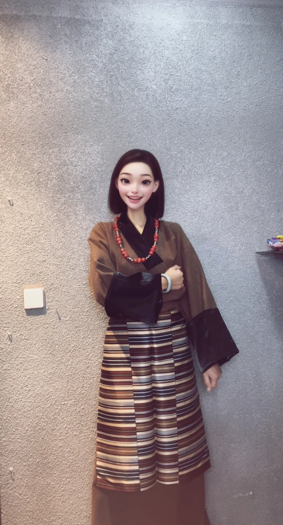 藏历新年必备便携式小藏袍【高级驼】四季可穿显瘦藏袍 时尚女士