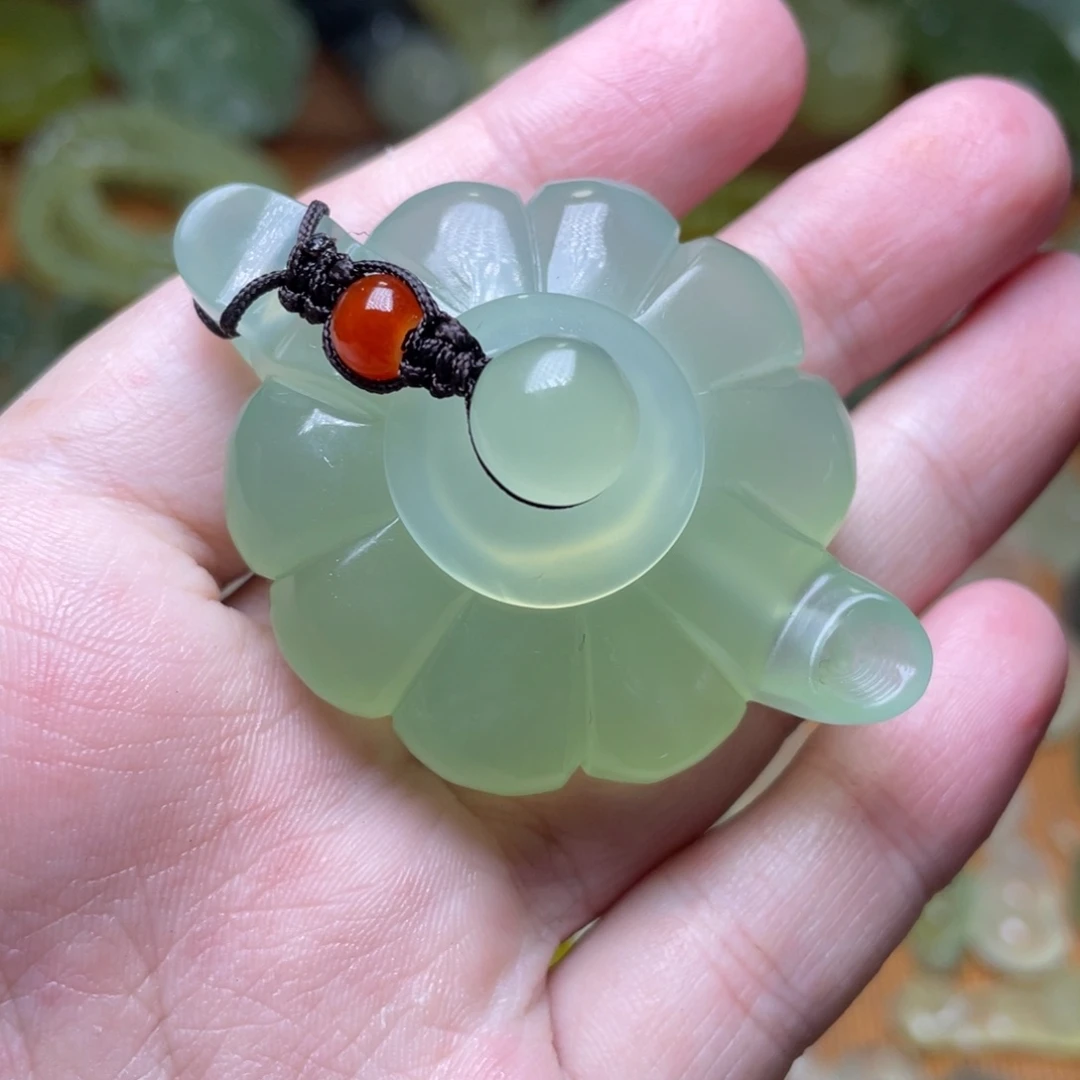 蛇纹石玉未镶嵌手把件