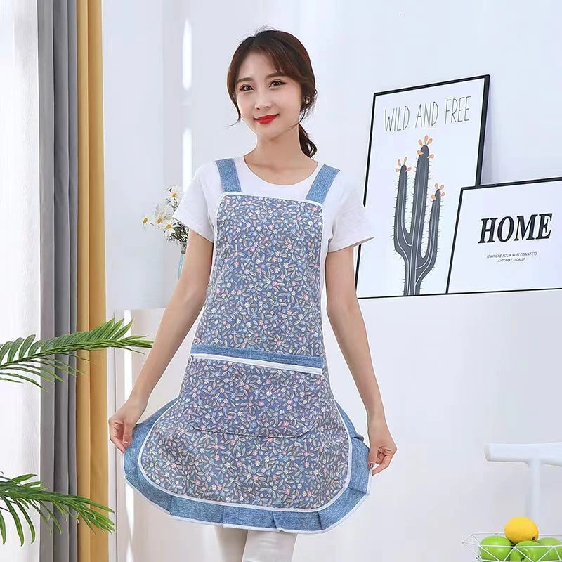2025新款时尚花边围裙女家用做饭防油透气防污可爱洋气成人无袖