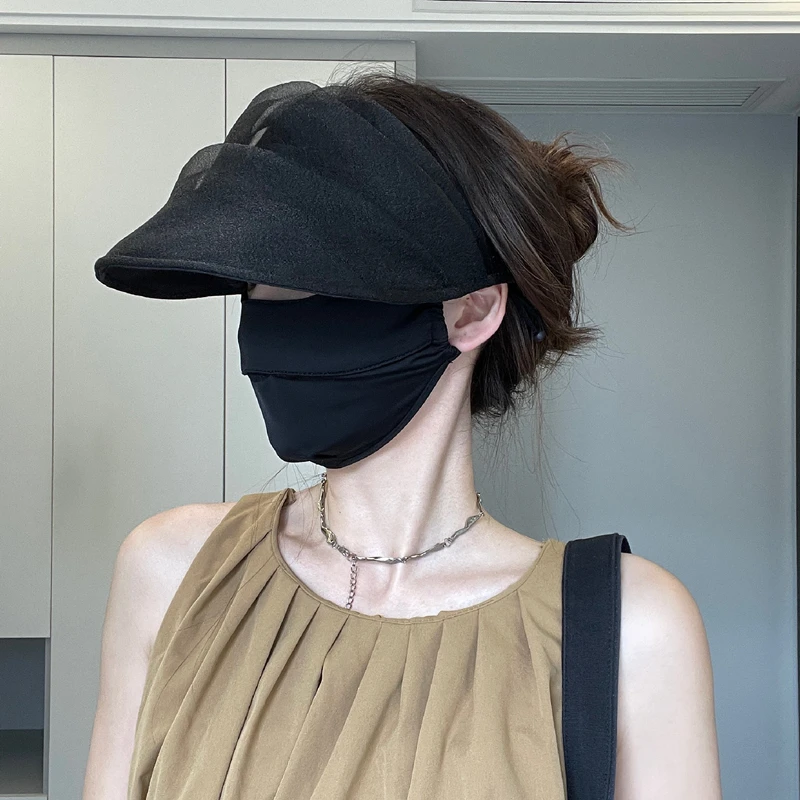 高定系列设计师气质泡泡纱发箍遮阳防晒空顶帽子女夏户外防紫外线