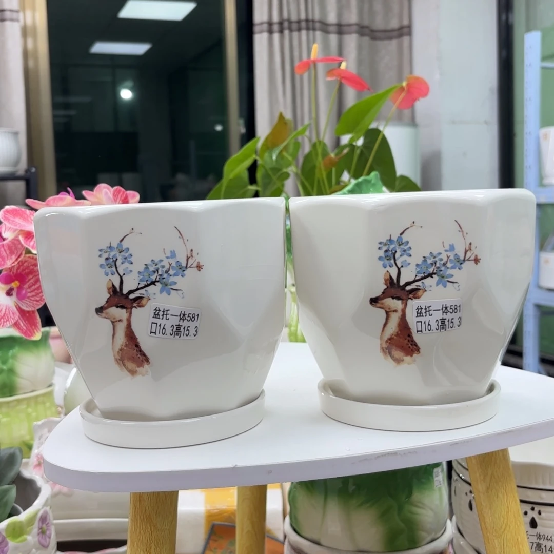 @夏西陶瓷花盆@@5581