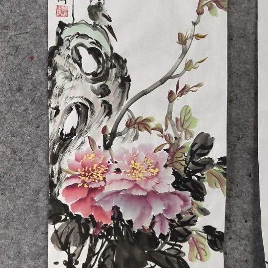 8***莜国画花开富贵险中求