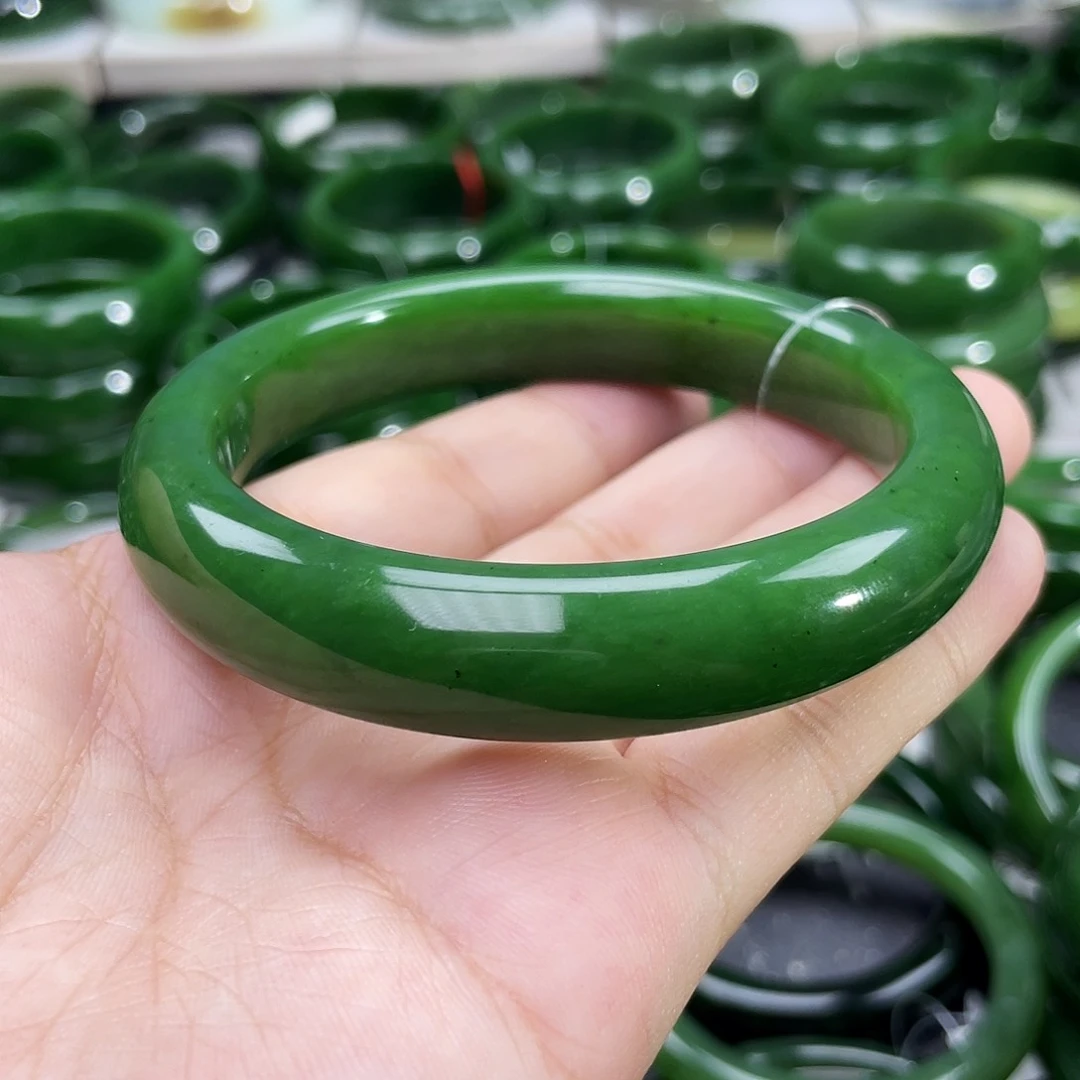 和田玉（碧玉）手镯未镶嵌平****琳