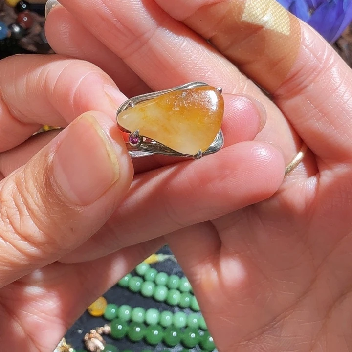 和田玉（子料）银S925镶嵌戒指您