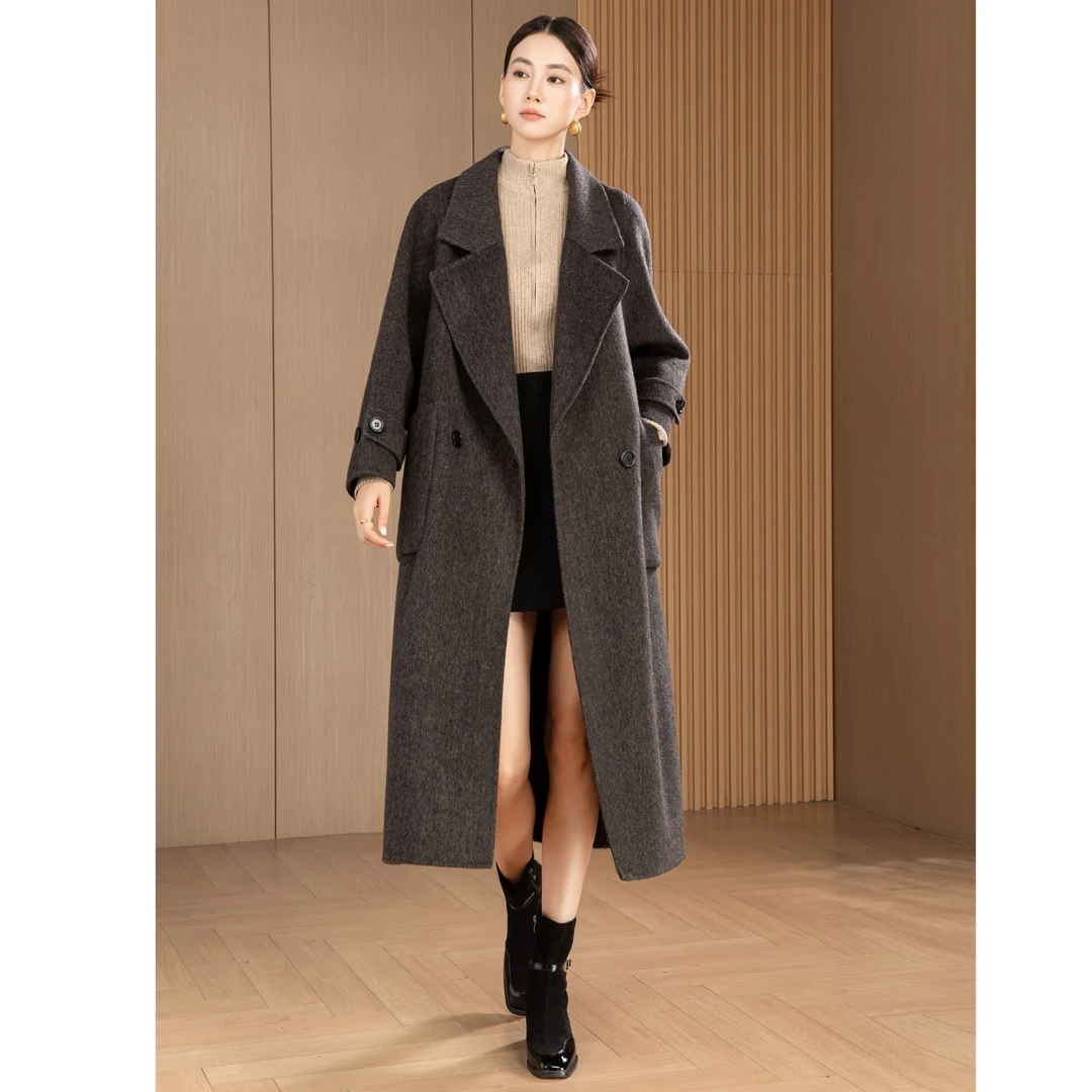 OGGIMODA25711高端时尚百搭阿尔泰苏丽贝贝双面绒大衣