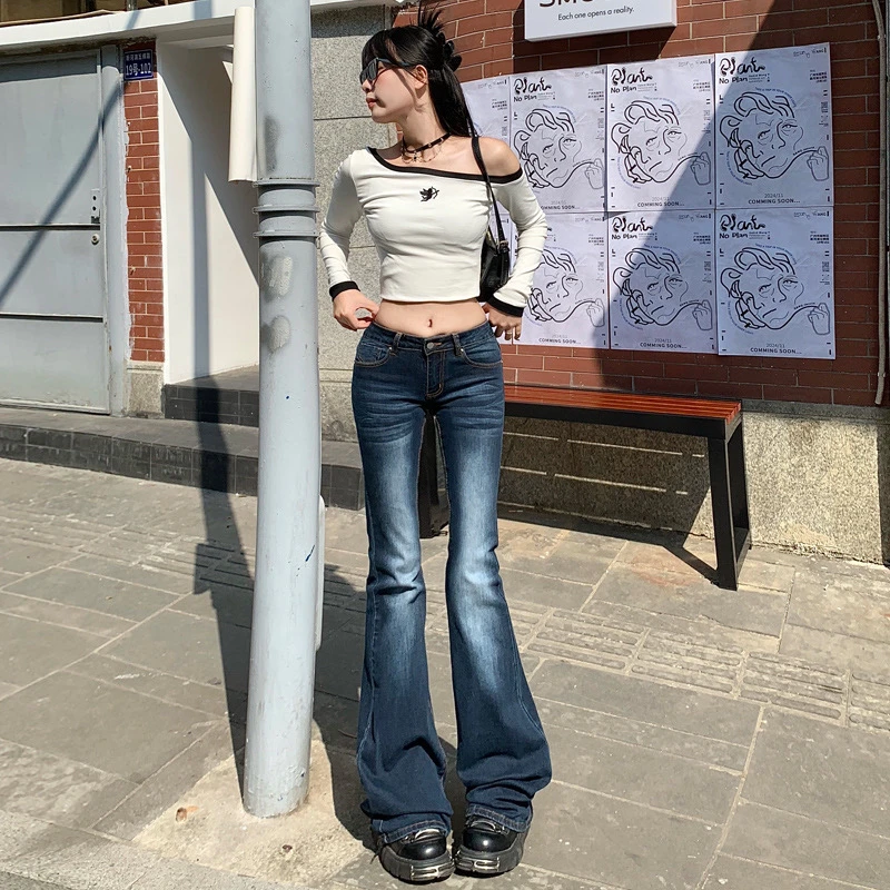 工厂微喇尾货默认瑕疵介意不拍没有运险品退拉黑早春牛仔裤女孩