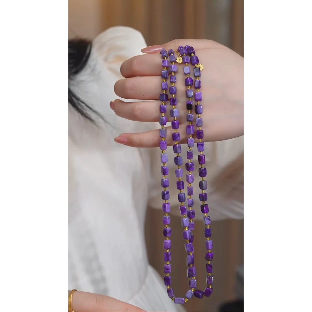 【玉峰珠宝】苏纪石（舒俱来）项链（多样性发一）@@E0758