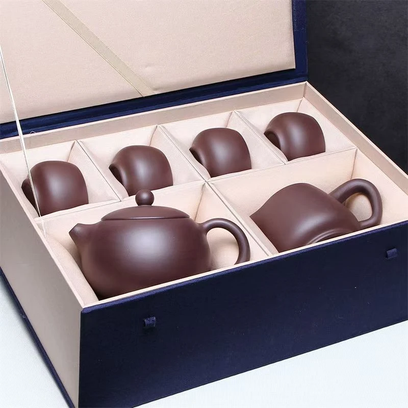 高档宜兴紫砂茶具  西施壶仿古全手工家用茶具礼盒装