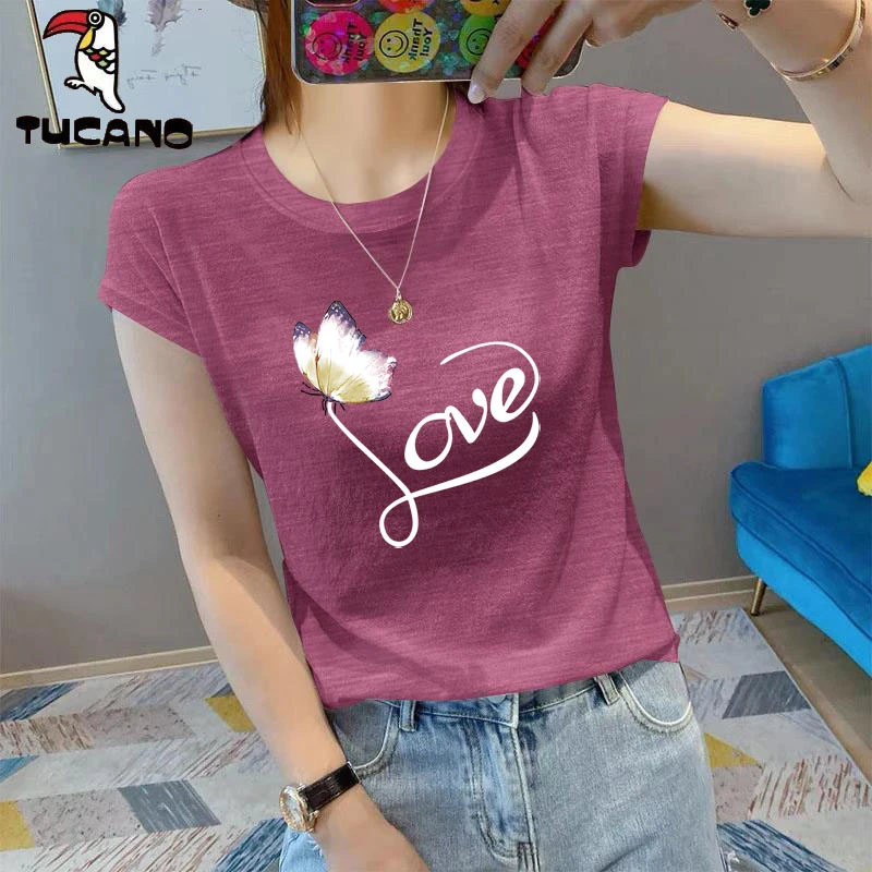 啄木鸟宽松慵懒风大码短袖t恤女2025新款显瘦圆领百搭上衣服