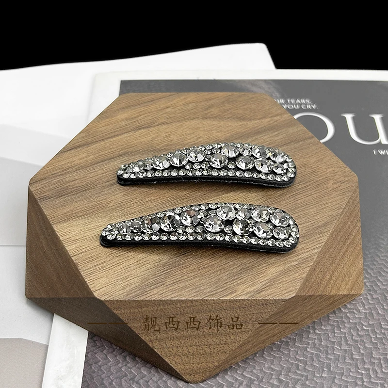 【LXX靓西西】6211 满钻BB夹时尚轻职风6厘米碎发夹一对装