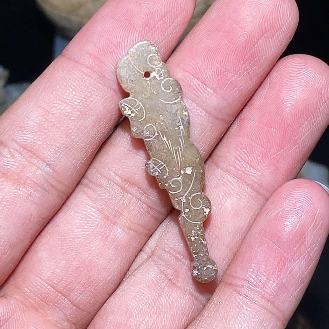 黄***边未镶嵌和田玉（糖玉）挂件