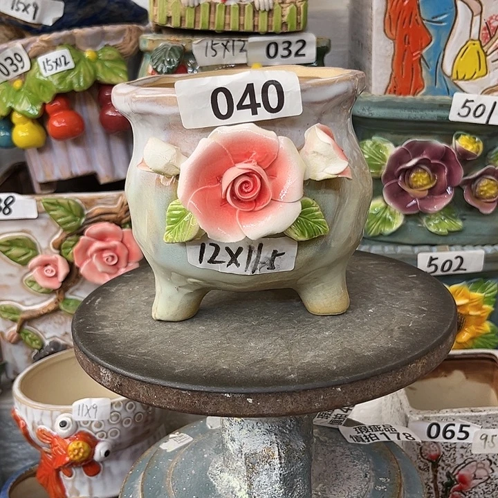 粗陶材质多肉花盆