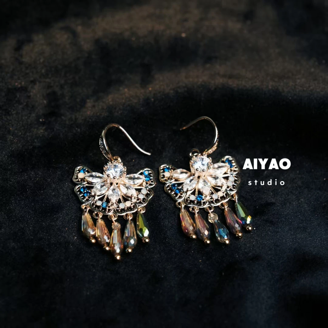 合金耳饰 【AIYAO】小裙子流苏耳钉A15