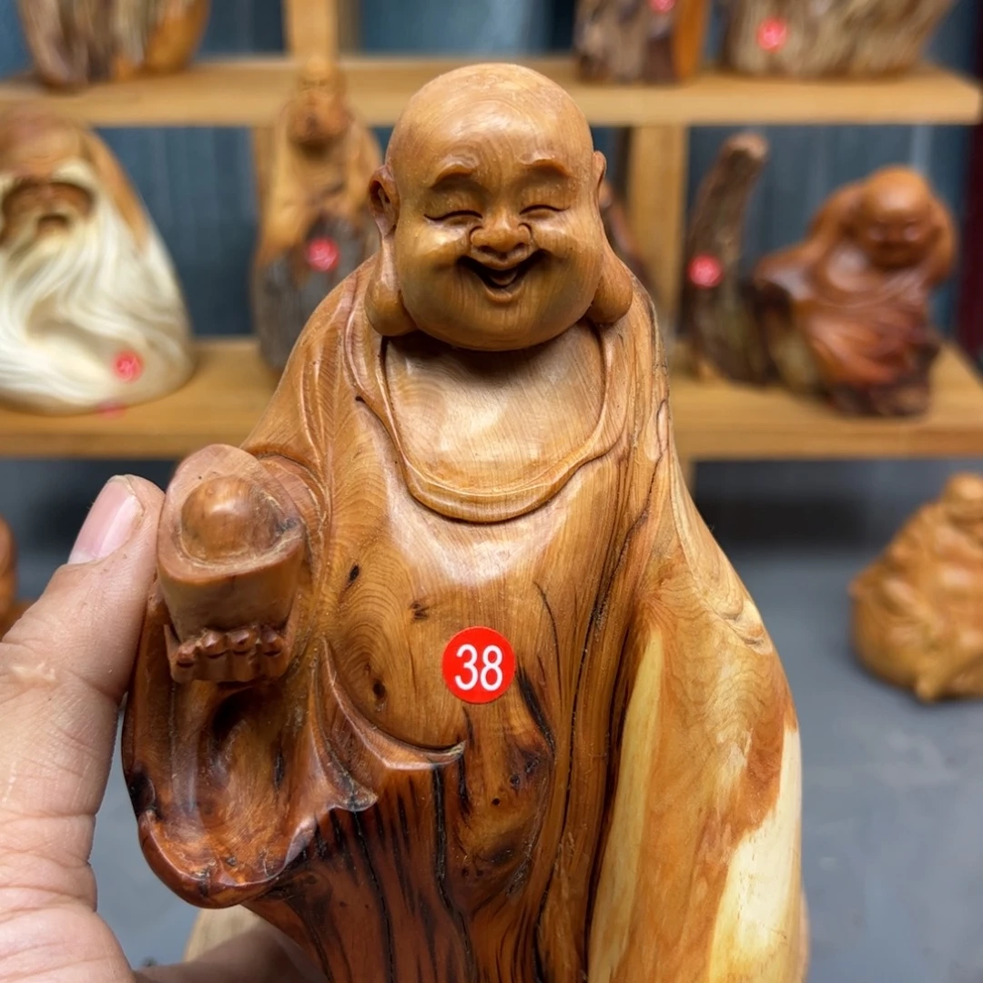 老***谭木崖柏木摆件手把件