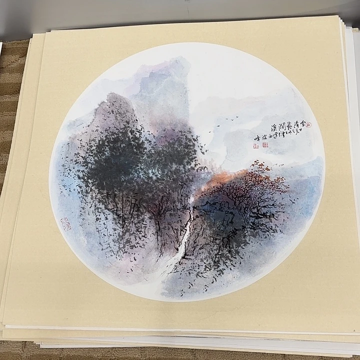 国画花鸟等图案和50.50