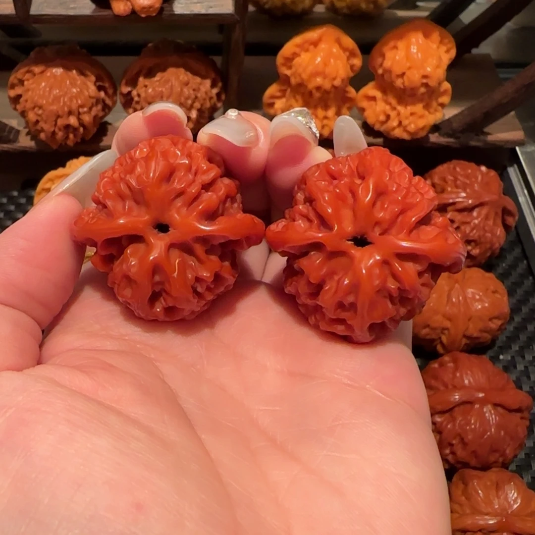 文玩核桃吊坠玉化苹果园36精品0978