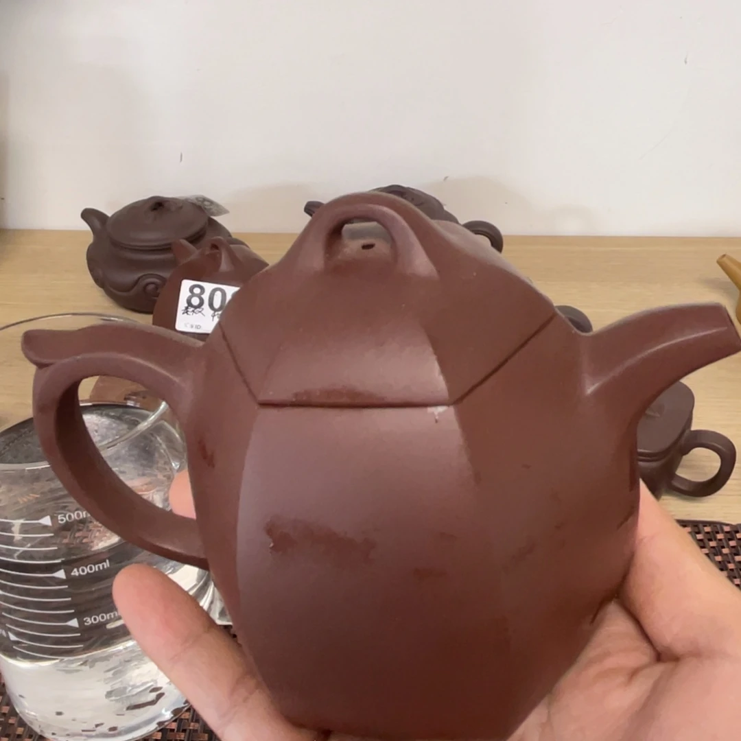 紫砂壶六方秦权300毫升