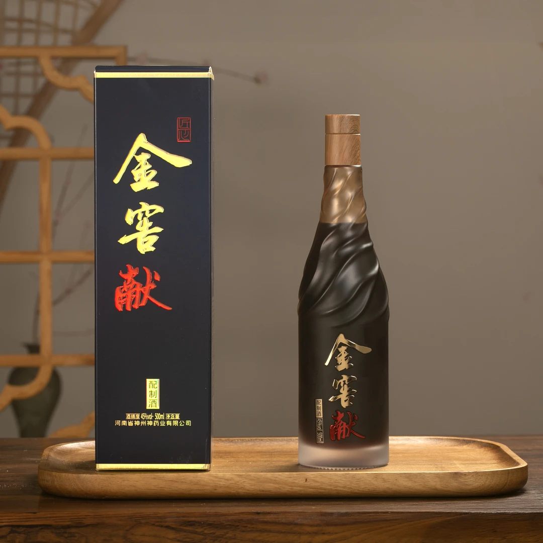 金窖献酒酱香型配制酒钢筋酒鹿血酒人参酒500ml/瓶45度