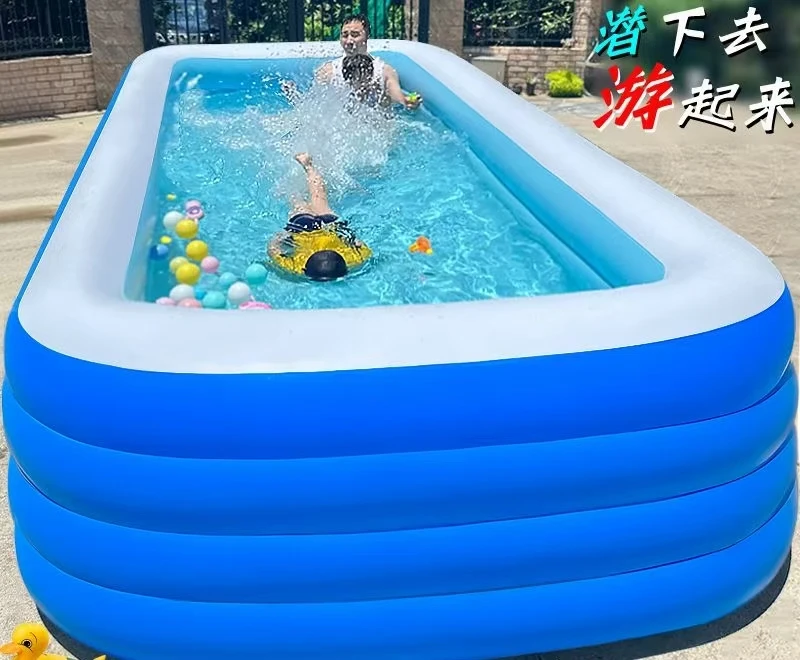 1.8米4层加厚可折叠家用充气游泳池成人通用宝宝洗澡戏水池