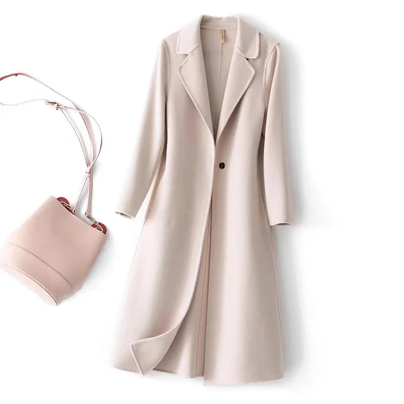 (41-50)长款大衣外套女春秋新款高级感韩系超好看休闲流行大衣