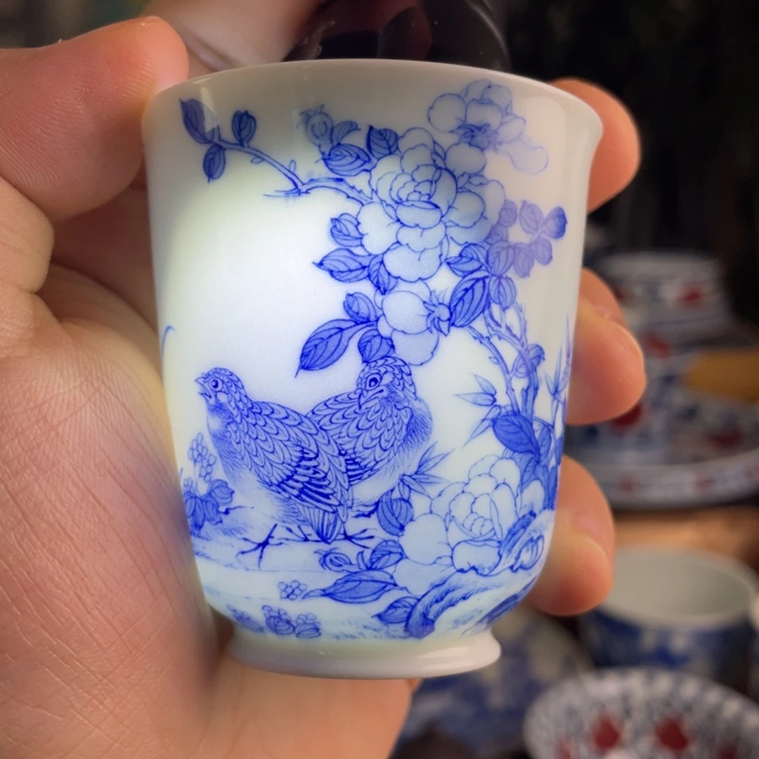 九段花鸟杯子系列