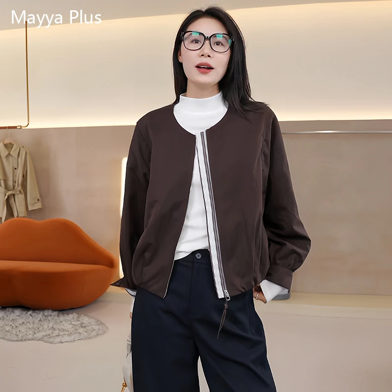 【新贵玩家】Mayya Plus麦芽定制气质显瘦流光风梭织外套32536993