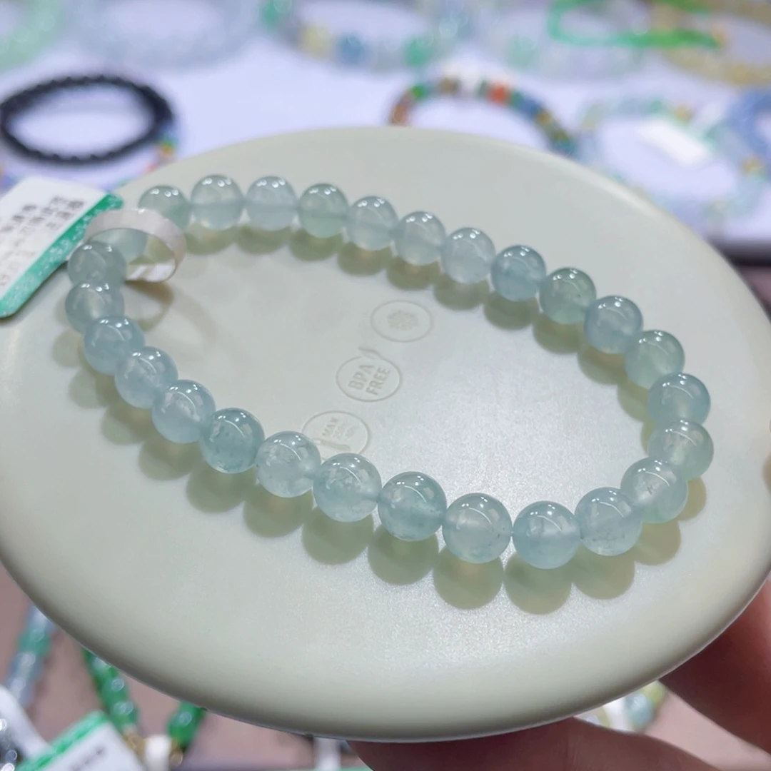 未镶嵌手链翡翠冰木纳渐变卡6.4