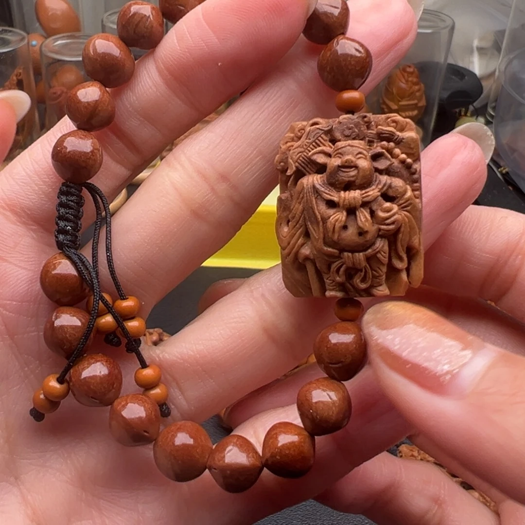 吊坠橄榄核桃核猪