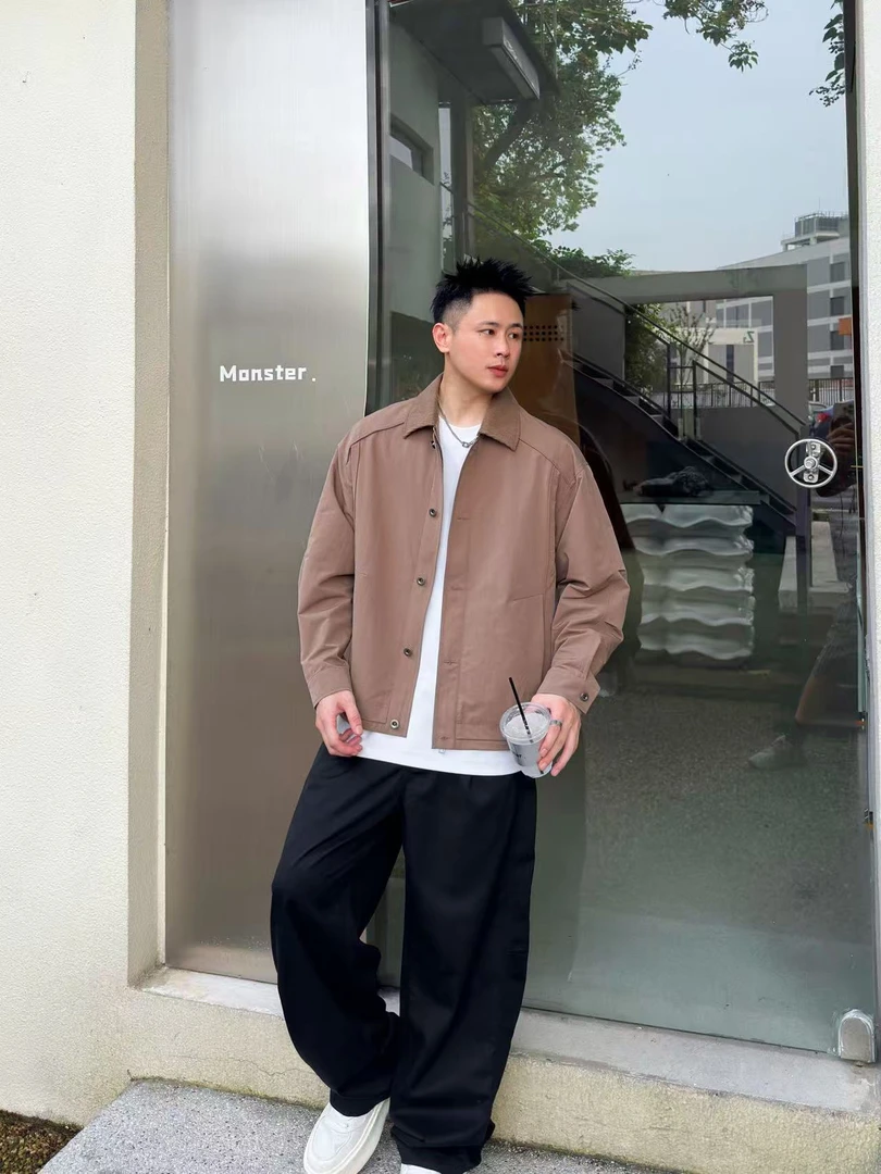 修身型秋季翻领日系休闲飞行夹克-2526