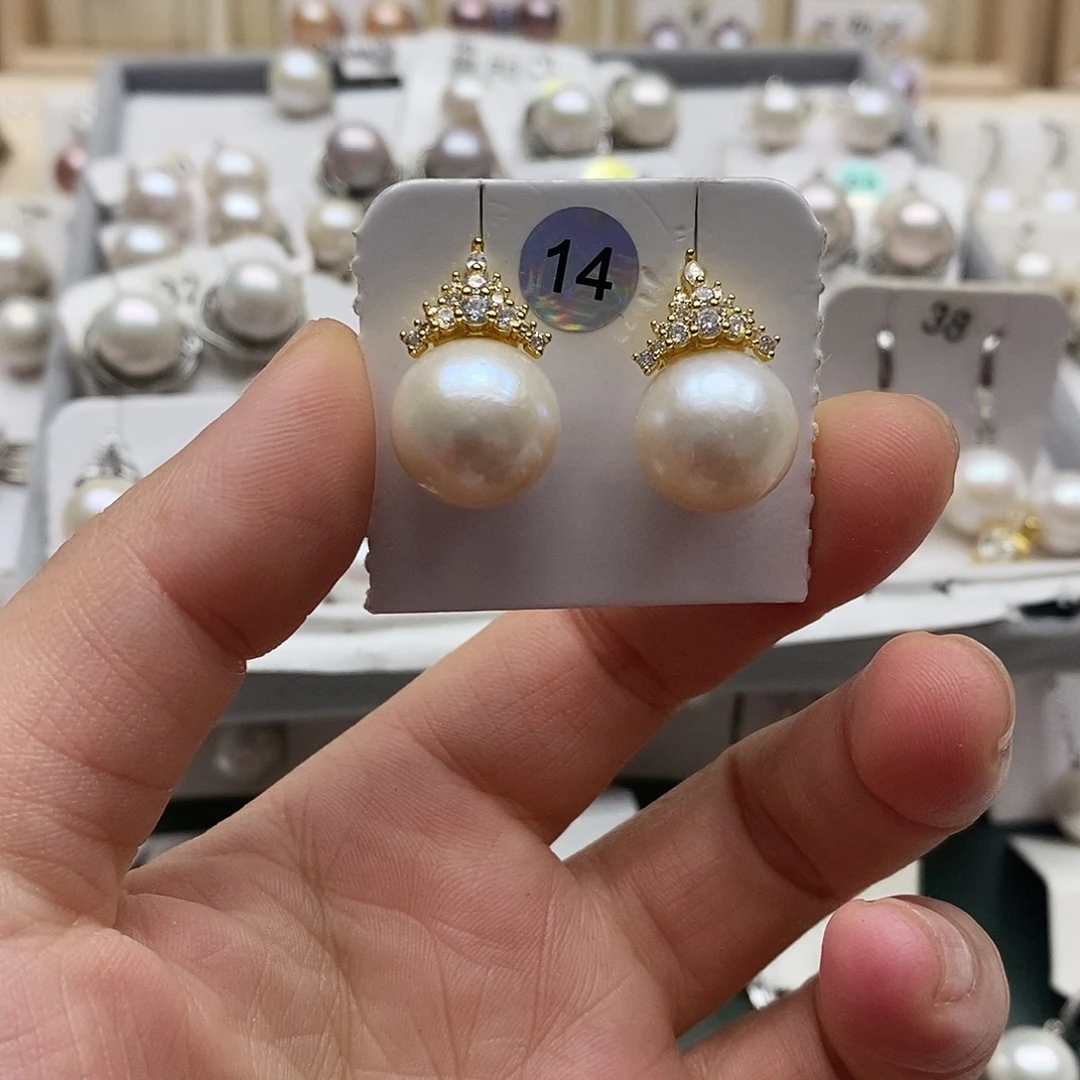 加***油淡水珍珠颈饰银S925镶嵌