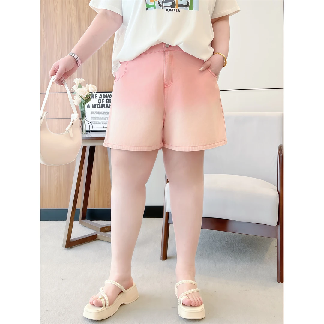 断码捡漏~派对甜心 / 多巴胺渐变色牛仔短裤14919花契大码胖mm