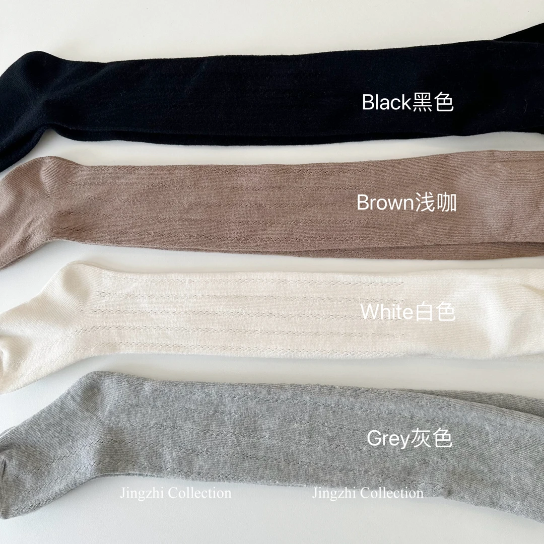 包邮秋季韩版女童薄款纯色连裤袜儿童韩系INS连裤-四色移圈