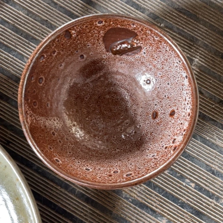 浪鬼家釉绘柴烧餐具风*杯