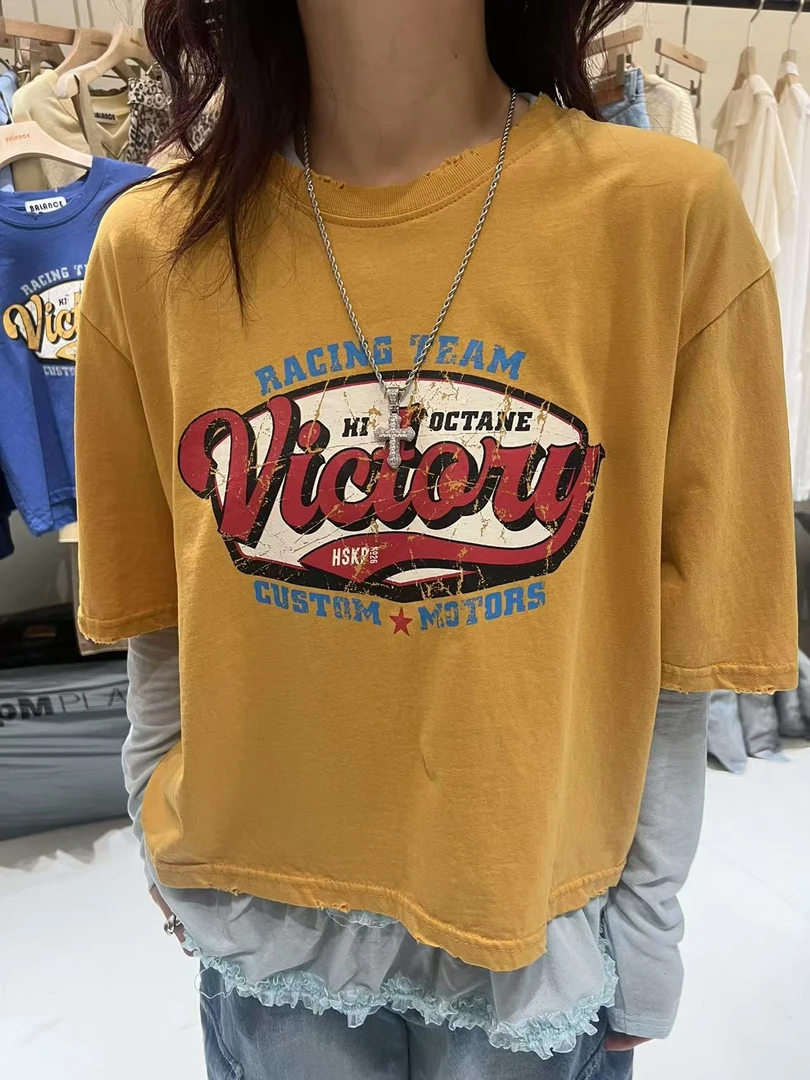 韩国东大门正品时尚字母短袖T恤020615（NO退NO换）