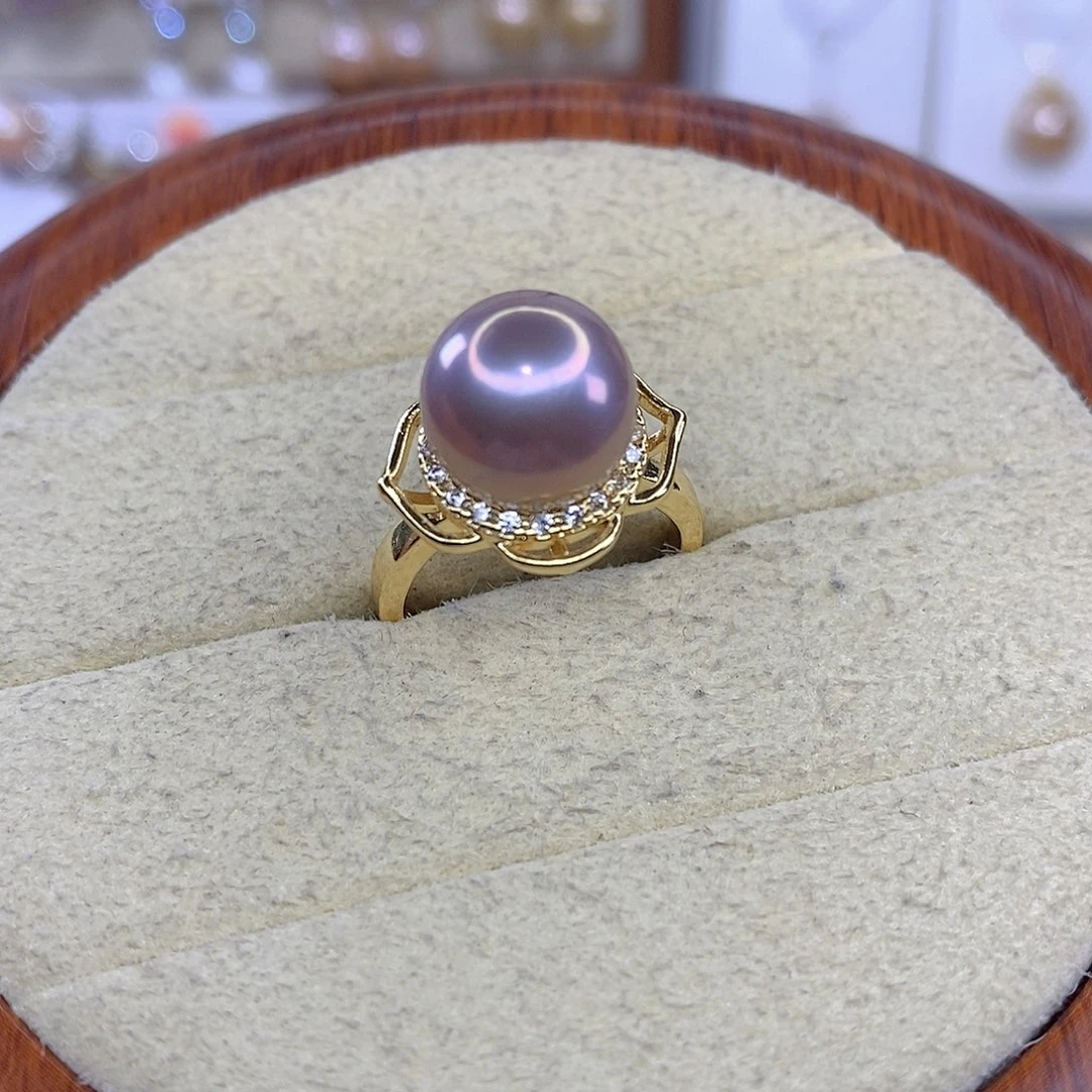 合金淡水珍珠戒指