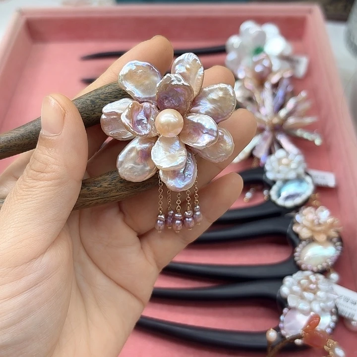 多***多淡水珍珠发饰未镶嵌