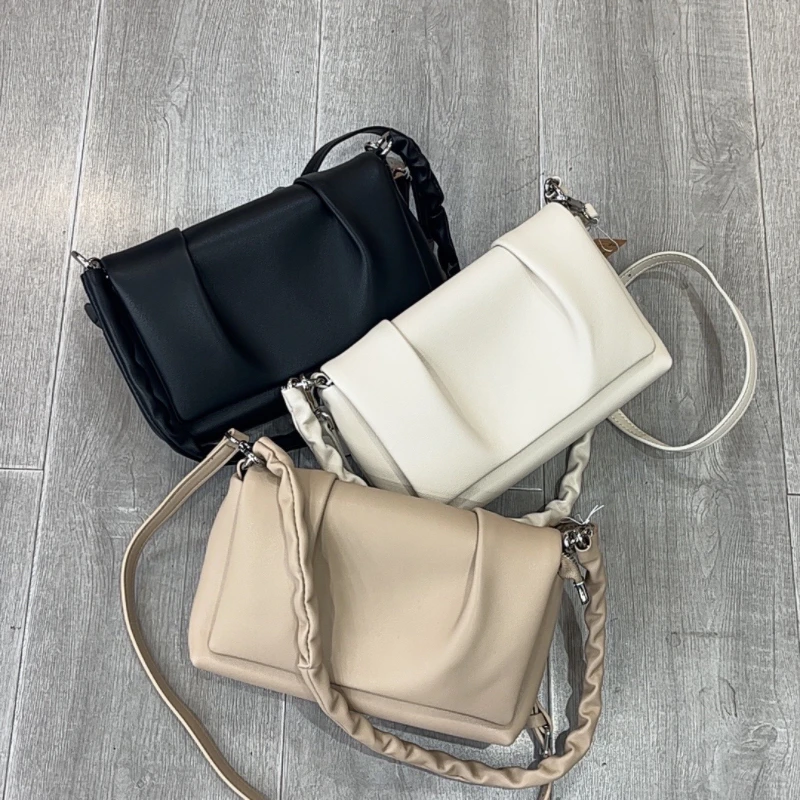 9982牛皮腋下斜挎盖头春夏女包百搭时尚