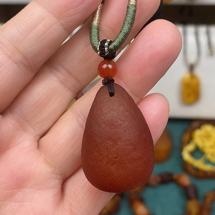 蜜蜡未镶嵌珠宝奇石海漂籽吊坠
