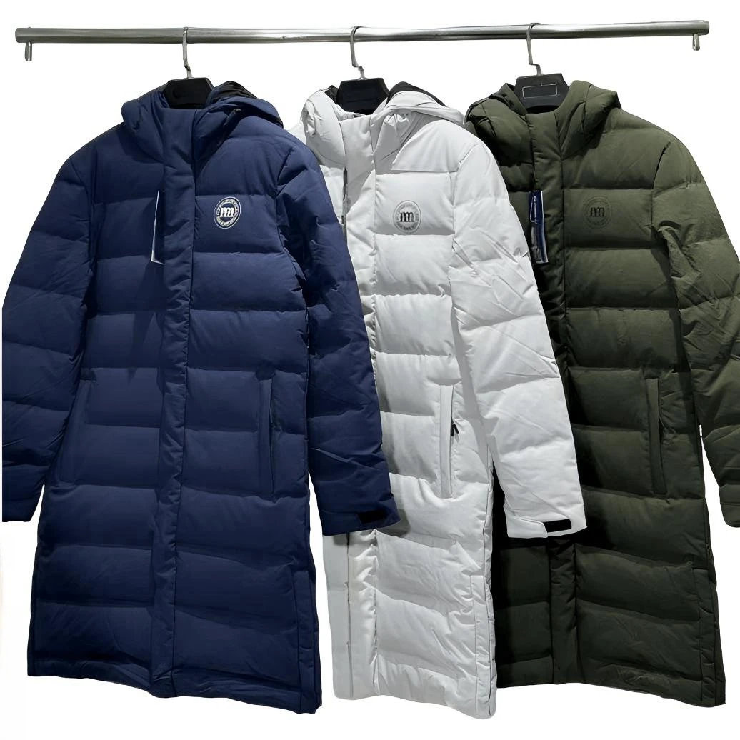 防风防水防油污冬季连帽休闲长款户外运动保暖羽绒服