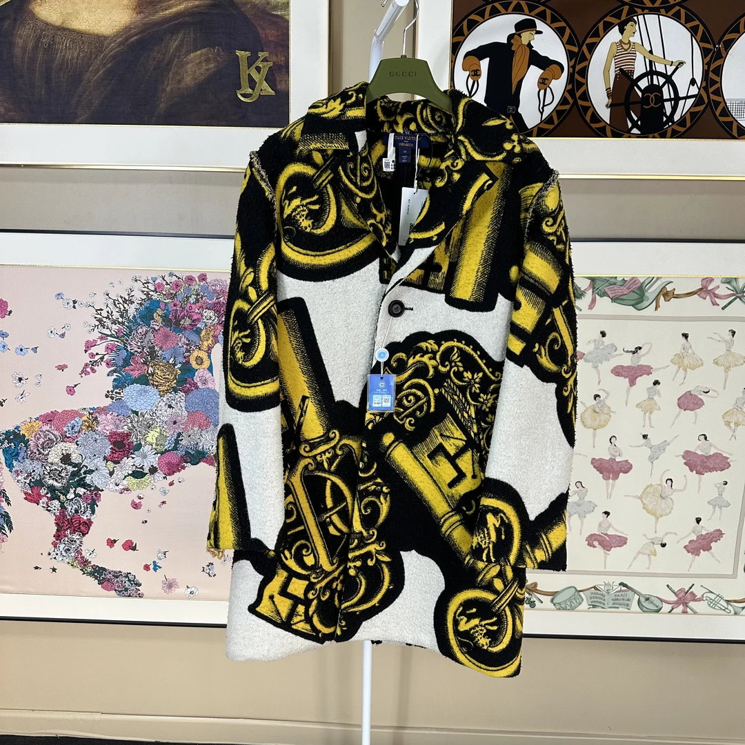 95新 LouisVuitton/路易威登 中长款印花秋冬时尚大衣外套/fy3735