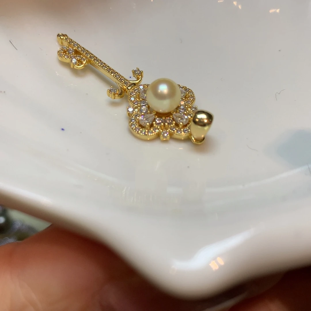 海水珍珠颈饰银S925镶嵌