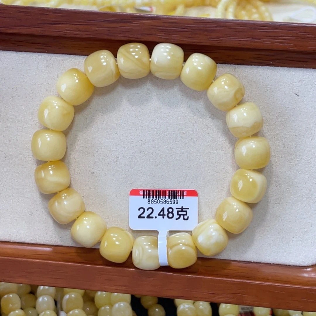 未镶嵌蜜蜡手链蜜蜡