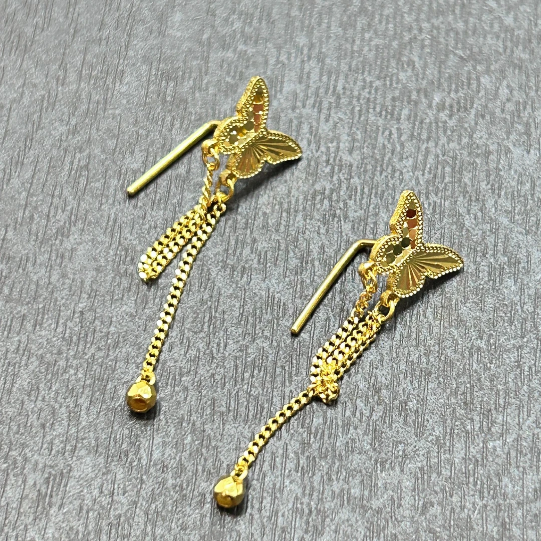 【木子专享】足金999投资金攒黄金蝴蝶流苏ZBHJE978克重多退少补